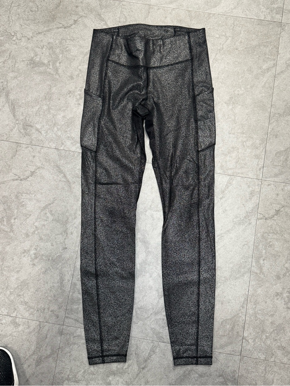 lululemon athletica Black Reflective Speed Up High-Rise Leggings